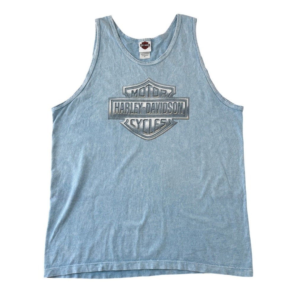 Vtg 2006 Harley-Davidson Tank Top Men's XL Faded Acid Wash Biker Motorcycle Y2K